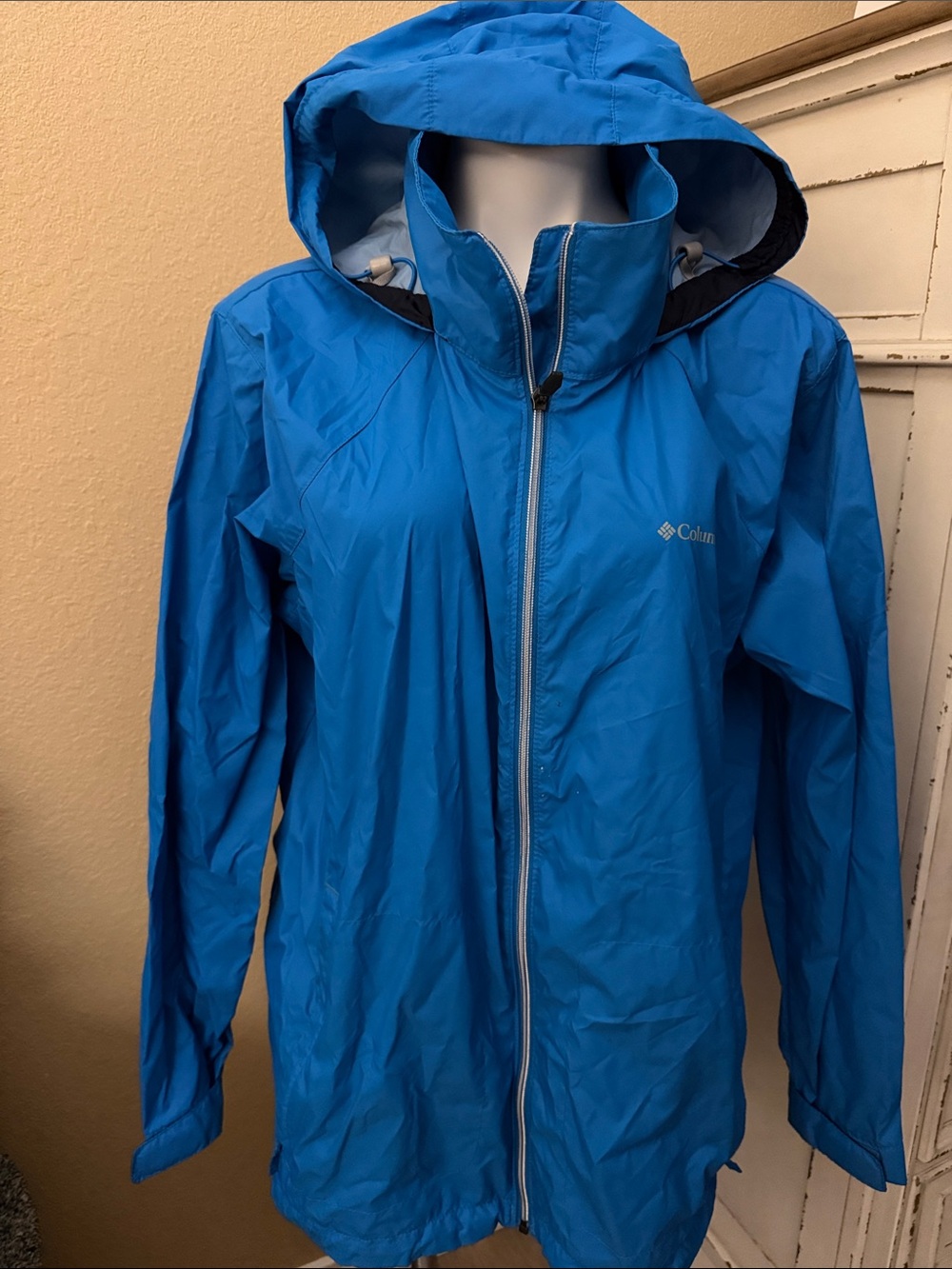 Columbia Women's Bright Blue Hooded Shell Jacket